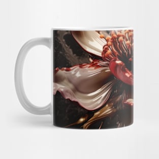 Fluid Blossom Art 3D Digital Art Mug